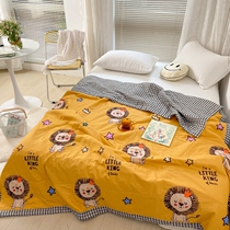 Pure cotton summer quilt with cute cartoon children All cotton Summer cold quilts by cotton Summer air conditioning by the dorm in the afternoon nap