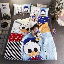 Don Old Duck Cartoon Latex Cool Mat Three Sets Children Cute Air Conditioning Soft XI Dormitory Washed Ice Silk Mat Summer