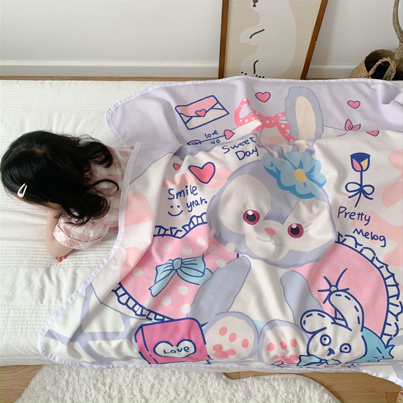 Baby Cover Blanket Summer Air Conditioning Blanket Children Gauze Clips Cotton Multifunction Office Baby Car Sofa Cute