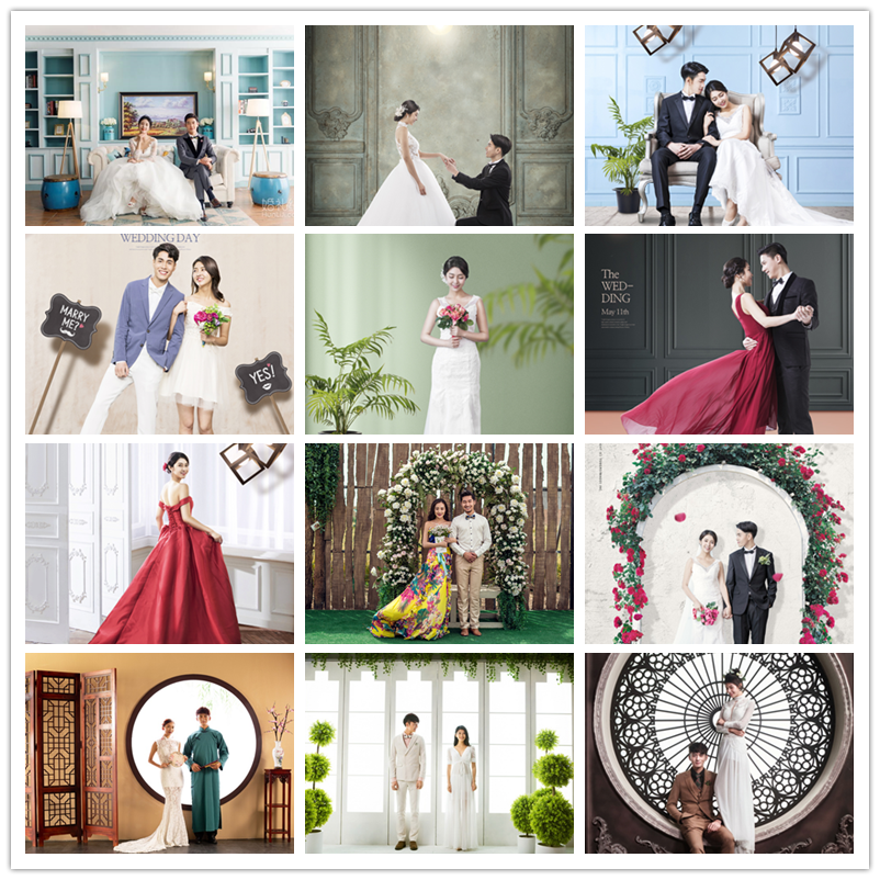 New Korean-style wedding photo gallery Photographic background Write a real photo studio photoshoot live photo shoot backdrop cloth pp paper