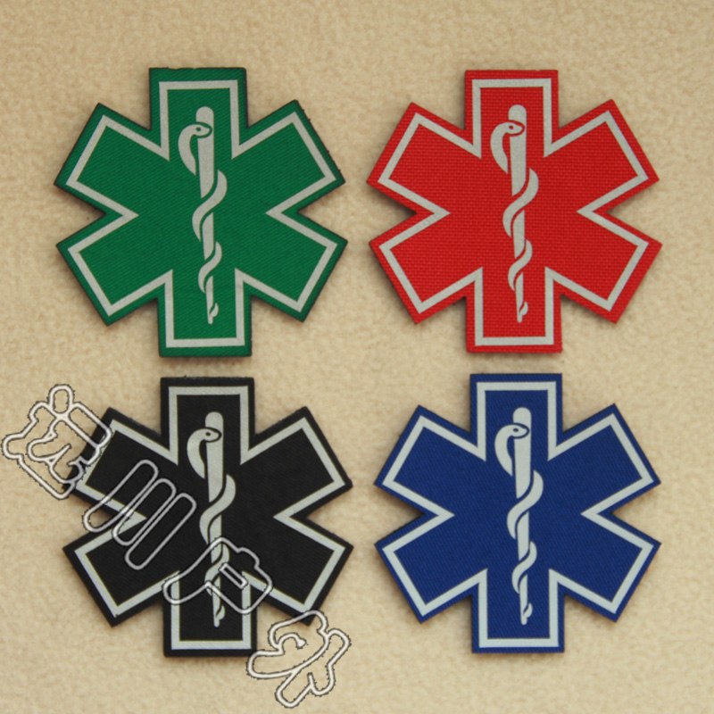 Medical Rescue Life Star Reflective Arm Chapter Magic Stick Snake stick Emergency Chapter Reflective Scapegoat badge Badge Morale Badge