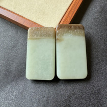 Pure natural Xinjiang Hotan jade Qiemo blue brand pendant pendant for men and women with certificate