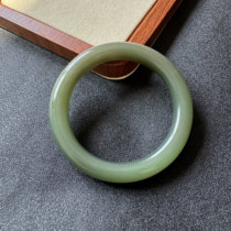 Hotan jade bracelet old material lake water green jade clear water thin strip womens jade bracelet 56mm bracelet jade bracelet sapphire Qinghai material