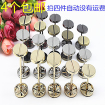 4 light golden dumbbells Barbell DIY Luggage Accessories Bag wheel buckle Five gold accessories bag with screw