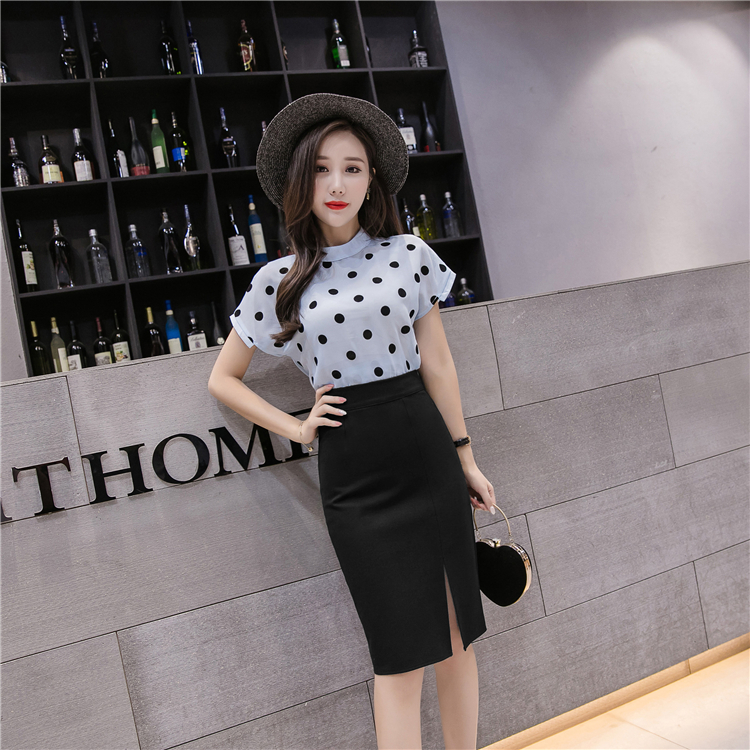 Túi đeo hông nữ màu đen chuyên nghiệp mùa xuân 2019 hè mới trước ngã ba thon dài váy thun eo cao - Váy chân váy dạ ngắn