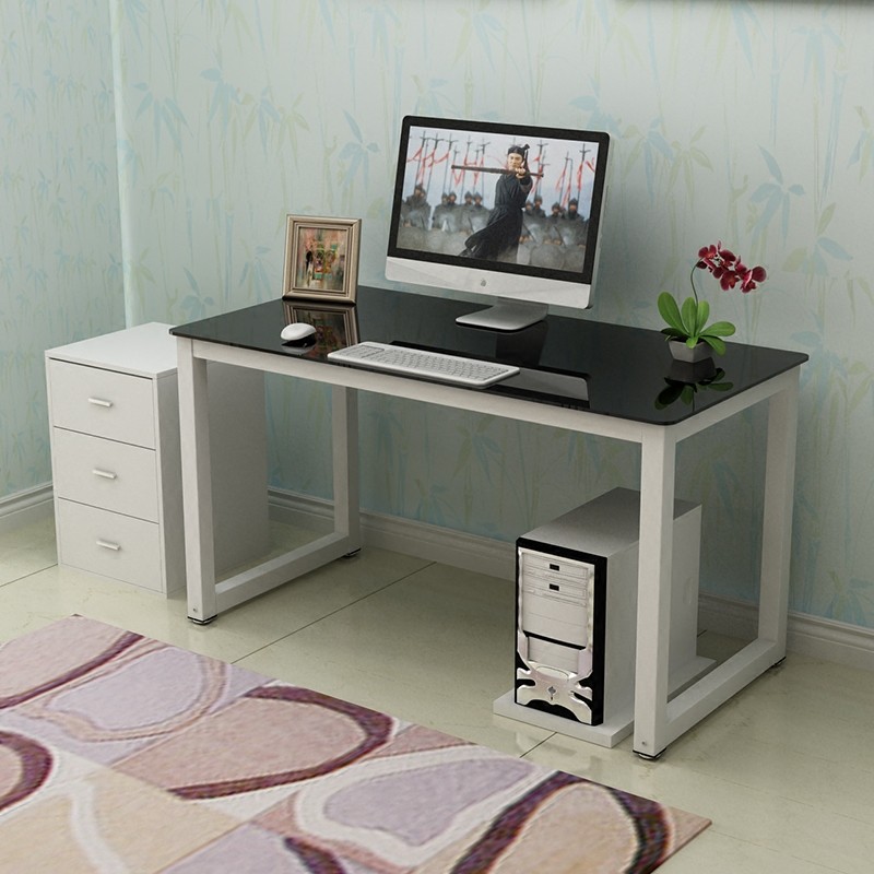 Tùy chỉnh hiện đại tối giản kính cường lực bàn máy tính để bàn bàn nhà bàn học sinh bàn viết - Bàn bàn học cho trẻ