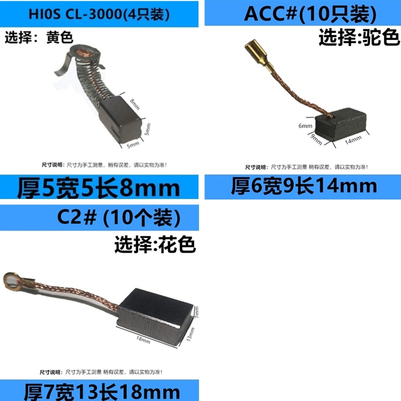 Carbon brush replacements for electric appliances and power tools 20