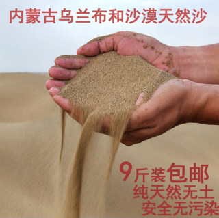 Inner Mongolia desert sand natural fine sand sandbag sand landscape sand toy sand yellow sand fish tank pet sand 9Jin [Jin is equal to 0.5 kg]