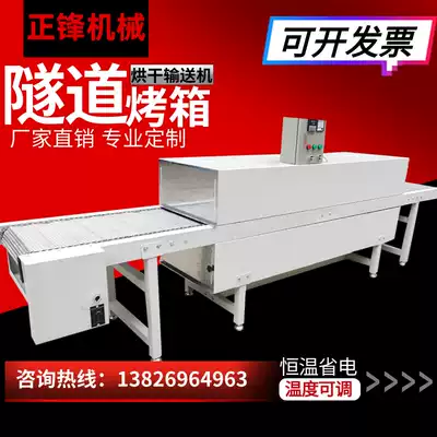 Tunnel furnace drying line conveyor food stainless steel mesh with chain plate line constant temperature Teflon drying furnace