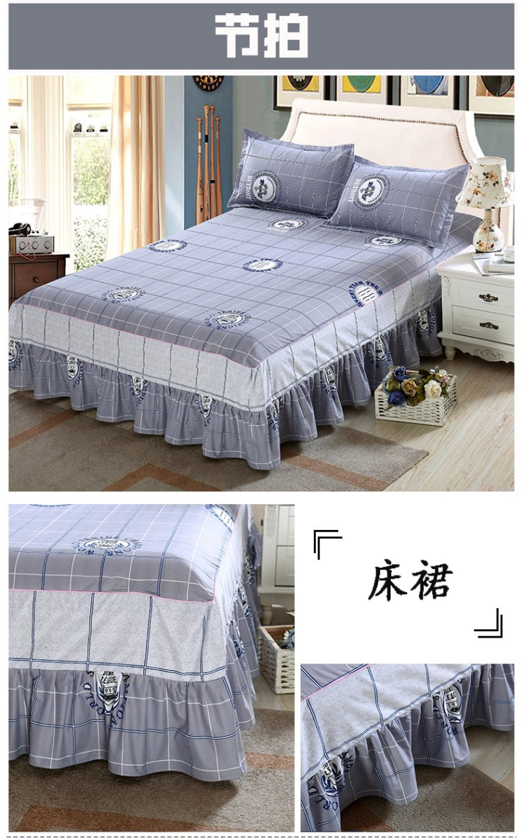 Khăn trải giường loại váy đơn mảnh bảo vệ giường bọc hoa sen váy váy thời trang tờ Hàn Quốc phiên bản 1 mét 5 trẻ em có - Váy Petti ga giường có viền