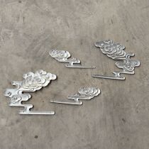 New Chinese style iron art aluminum art wall decoration pendant wall hanging door entrance tea room background wall Zen three-dimensional auspicious clouds