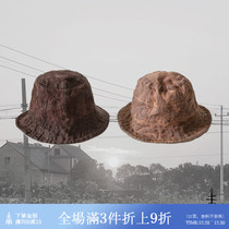 Unfinished plant dyed Persimmon dye casual sun protection hemp hats men and women fisherman hat 3 colors