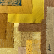 Unfinished plant dyeing grass and wood dyeing Van Gogh turmeric DIY cloth bag patchwork cloth head combination color card