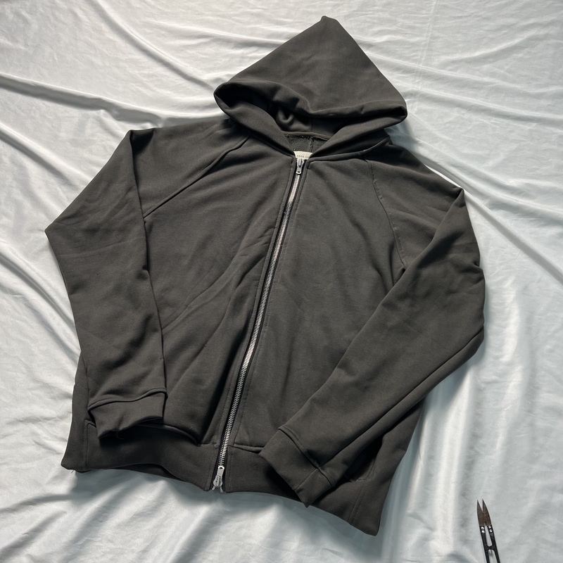 [Pre-Slimming] Dachui Zuzhuang 4Th Season Solid Color Zipper Hoodie Jacket Pure Cotton High Street Split Jacket
