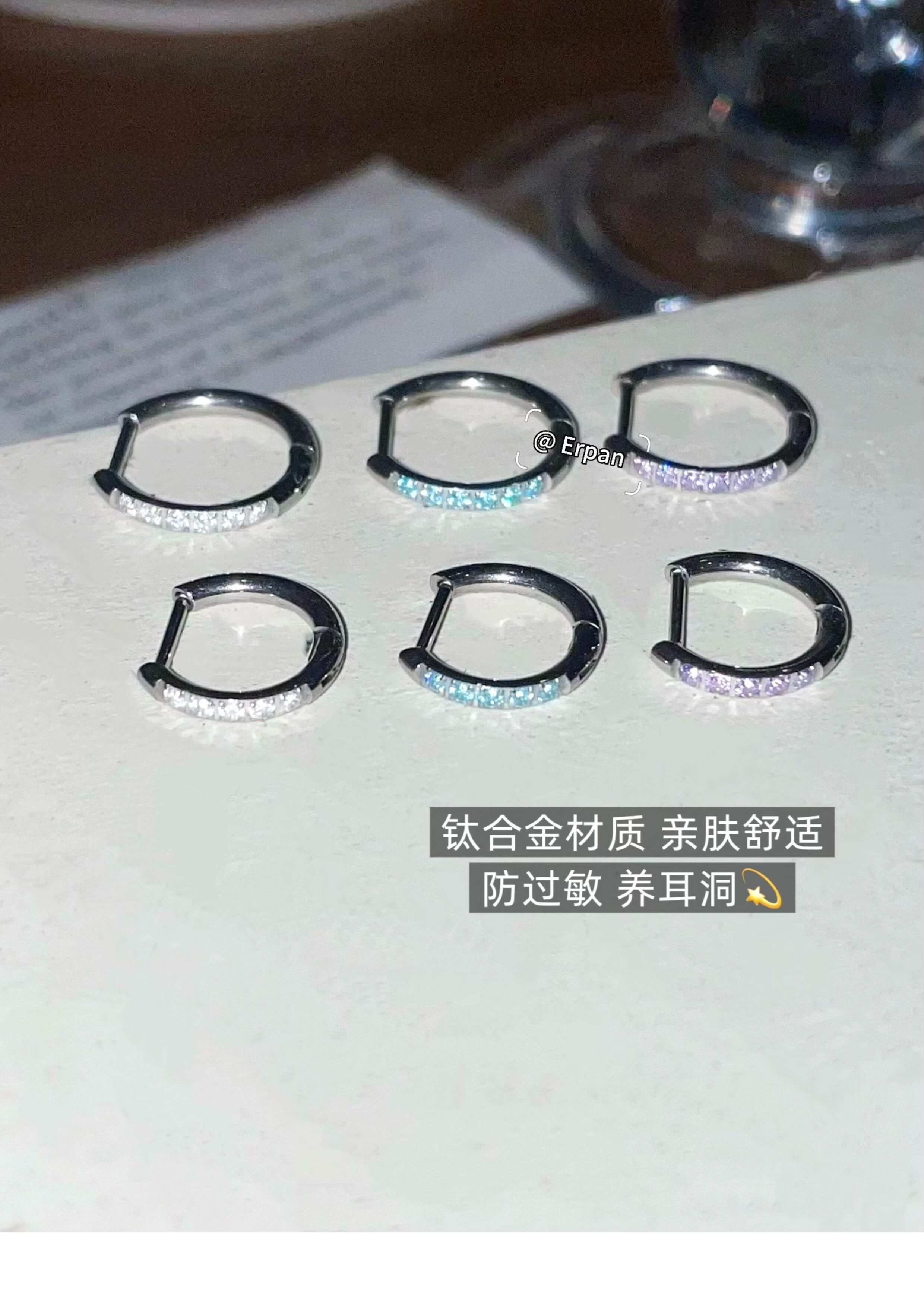 16G labret stud size and finish detail