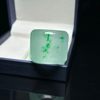 Antiques and miscellaneous collections, emerald-colored jade rings, plate finger, ice type, all-green saddle ring, men's and women's jade finger ring