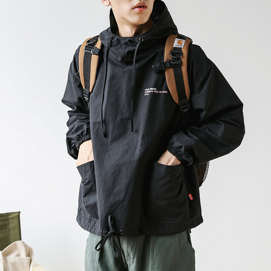Day series retro spring and autumn season with hat jacket male loose Couple 100 hitch casual trekker overalls jacket male submachine clothing