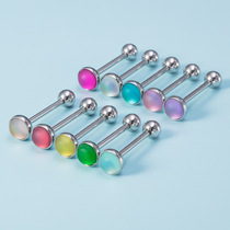 European and American pop candy deco Frosted Tongue Stainless Steel Acrylic 1 6 * 16 * 5mm Tongue Decorated puncture ornament