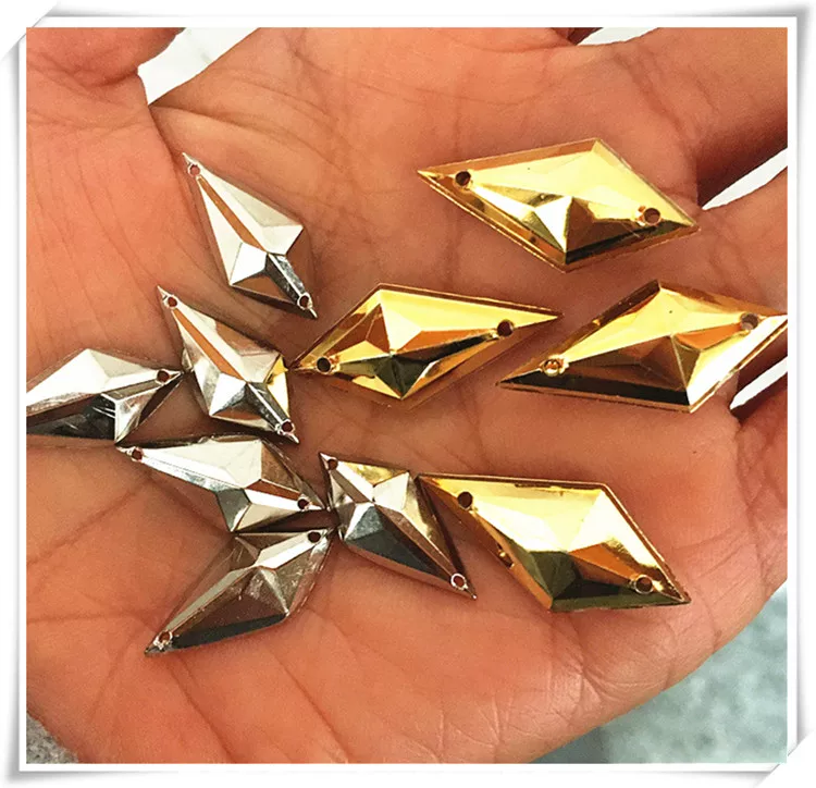 DIY поддельные металлические бисеры ручной стяжки для одежды пропсы аксессуары аксессуары ромбические бриллиантовые бисеры гальваническое покрытие плоское основание бриллиантовые аксессуары