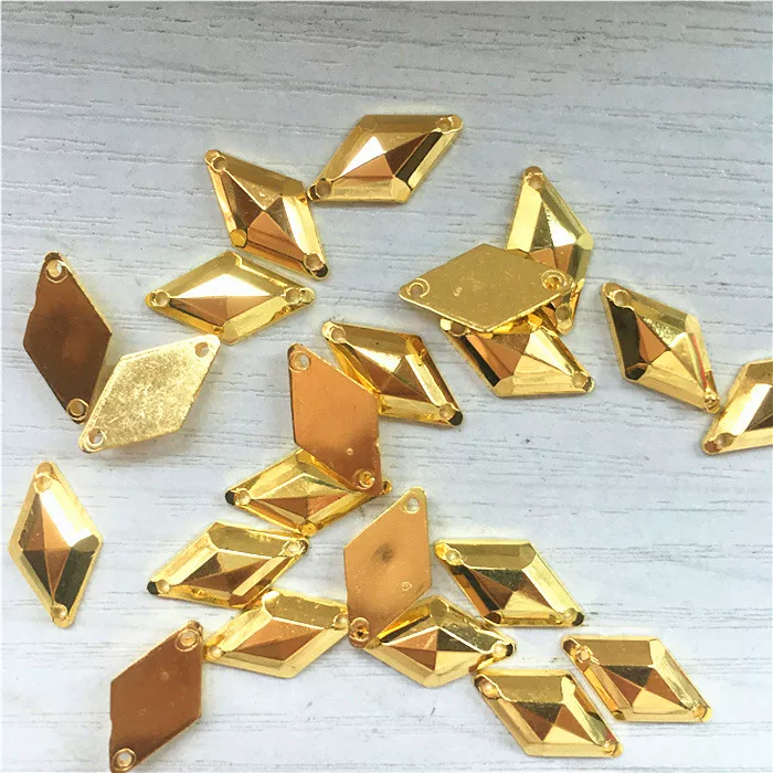 DIY поддельные металлические бисеры ручной стяжки для одежды пропсы аксессуары аксессуары ромбические бриллиантовые бисеры гальваническое покрытие плоское основание бриллиантовые аксессуары