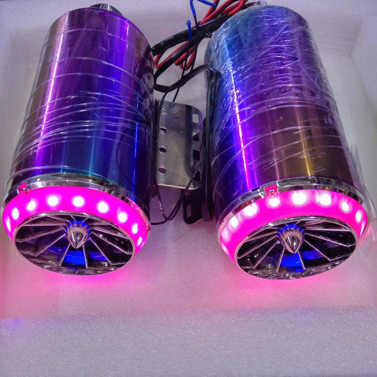 Car-Mounted Subwoofer Electric Motorcycle Bluetooth Speaker Exhaust Pipe Type Motorcycle Electric Vehicle Card-Insertable Speaker Player Loudspeaker