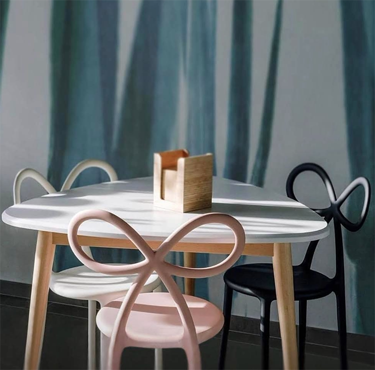 Стул qeeboo意大利进口ribbon 椅子创意装饰蝴蝶结餐椅北欧时尚网红椅
