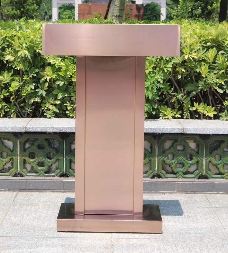 Outdoor Property Reception Desk Welcome Benttai Property Dining Room Stainless Steel Speaking Desk Hotel Speaking Desk Consultation Desk