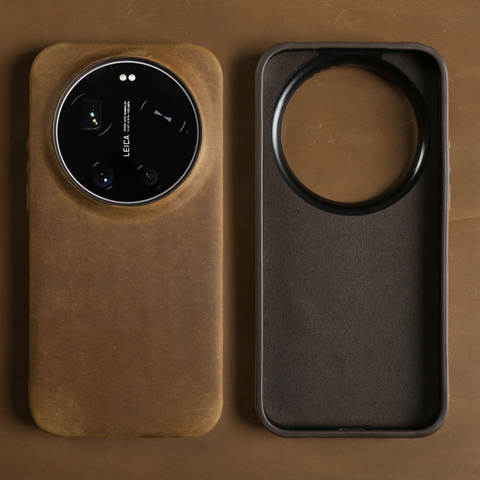 Genuine Leather Minimalist Style Phone Case
