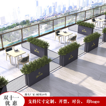 Coffee fence household flower trough fence guardrail outdoor municipal area flower bed iron grid decoration restaurant partition flower box