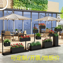 Flower box fence outdoor floor floor flower stand simple flower bed iron flower slot partition