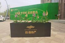 Wrought outdoor flowerpot combination Commercial Square planting box sales department partition flower slot outside the long square flower box flower bed