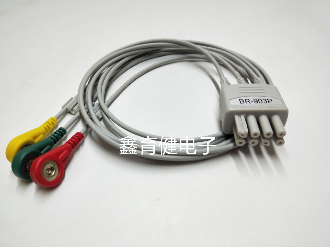 适用于日本光电NIHON KOHDEN监护仪心电导联线BR-903P连接线