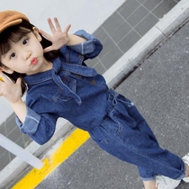 2020 Spring boys and girls baby denim overalls spring and autumn girls set jumpsuit jumpsuit children ha clothes