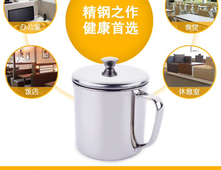 304 thép không gỉ uống cup mẫu giáo cốc sinh viên cốc tay trẻ em với nắp cup dành cho người lớn uống cup