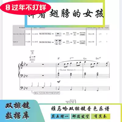 (Buy one get one free) The girl with the wings of the leaf double-row key sound soft sound source has a fan with accompaniment