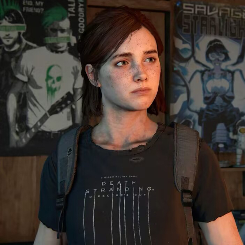 The Last of Us Ellie Death Stranding Same Style Death Stranding Short-Sleeve T-Shirt Clothing Half-Sleeve