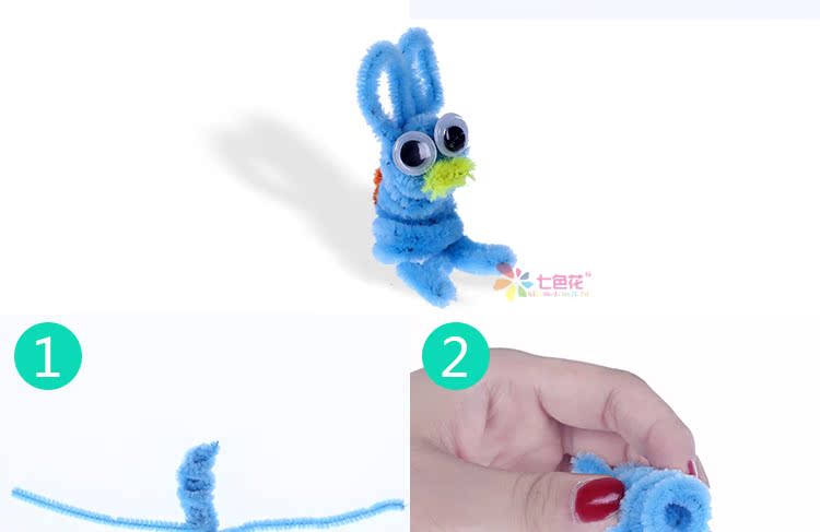 Màu ngọn tóc xoắn thanh gốc Mẫu giáo sáng tạo trẻ em câu đố thủ công DIY nguyên liệu sản xuất đồ chơi nấu ăn