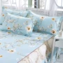 Giặt khách sạn chống trượt sàn kiểu váy cotton bốn mảnh một mảnh trải giường ngủ giường ga trải giường trường học twill 	chân váy giường