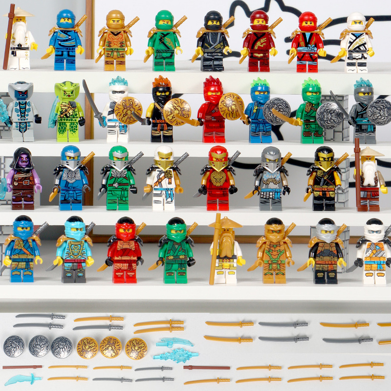 Phantom Full Series of Ninja Figures, Complete Set of Kai, Lloyd, Jay, Zane, Nya, Cole 2024 New Product Assembly Building Block Toys