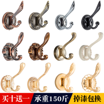 European coat hook single hook clothes coat hook single hook hanging wall closet wardrobe adhesive hook free punch