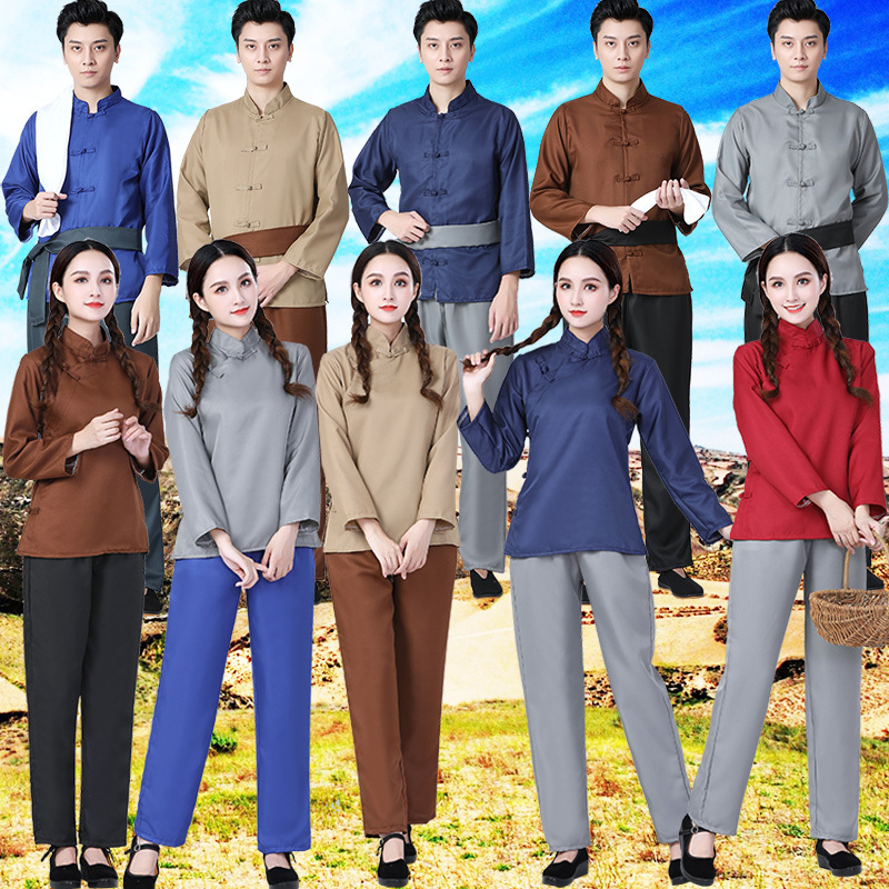 Republic of China Style Rural Commoner Abao Performance Costume, Ancient Costume Waiter, Republic of China Butler, Carriage Driver, Shaanxi Farmer Costume