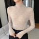 Women's slim base sweater for half turtleneck cashmere sweater