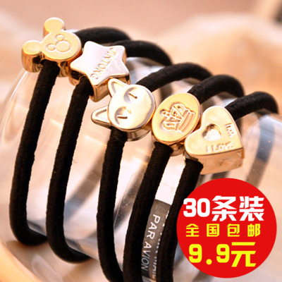 30 9 9 yuan Korean version hair accessories retro metal rubber elastic hair rope hair ring fashion headdress coil hair rope