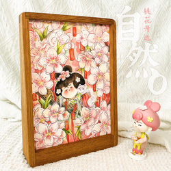 Tang Gui Fatty Painting Frame Opening Decoration Painting Office Study Room Desktop Decoration Solid Wood and Wordstone Phase Frame Chinese Wind