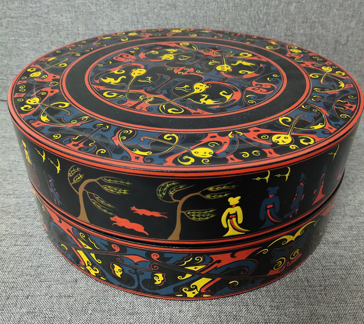 Handehan style lacquerware Horse Wang Stacking Car Matatlacquered lacquered box Lacquer Box Ancient Costume film and TV Week of Han Dynasty Wedding Props