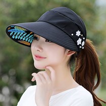 Hat Women travel wild Korean version of the folding hat to cover the face in summer anti-UV sunscreen sun hat Visor hat