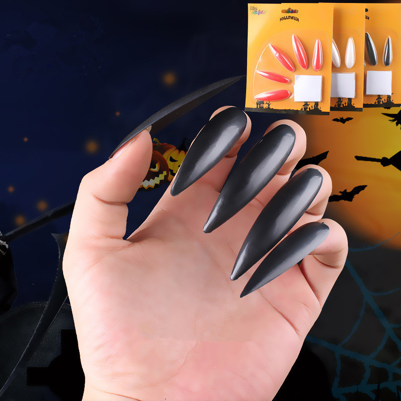 Haunted House Horror Props Cosplay Sadako Witch Halloween Movie Zombie Devil Finger Nails Vampire Female Ghost Claws