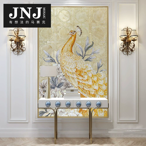 JNJ Мозаичная плитка фон стены популярность телевизионное телевидение Простая современная головоломка головоломка цветочный дух шоу Peacock