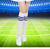 Manufacturers direct selling socks of men and women medium thick sports socks in cheerleader stockings over knee socks