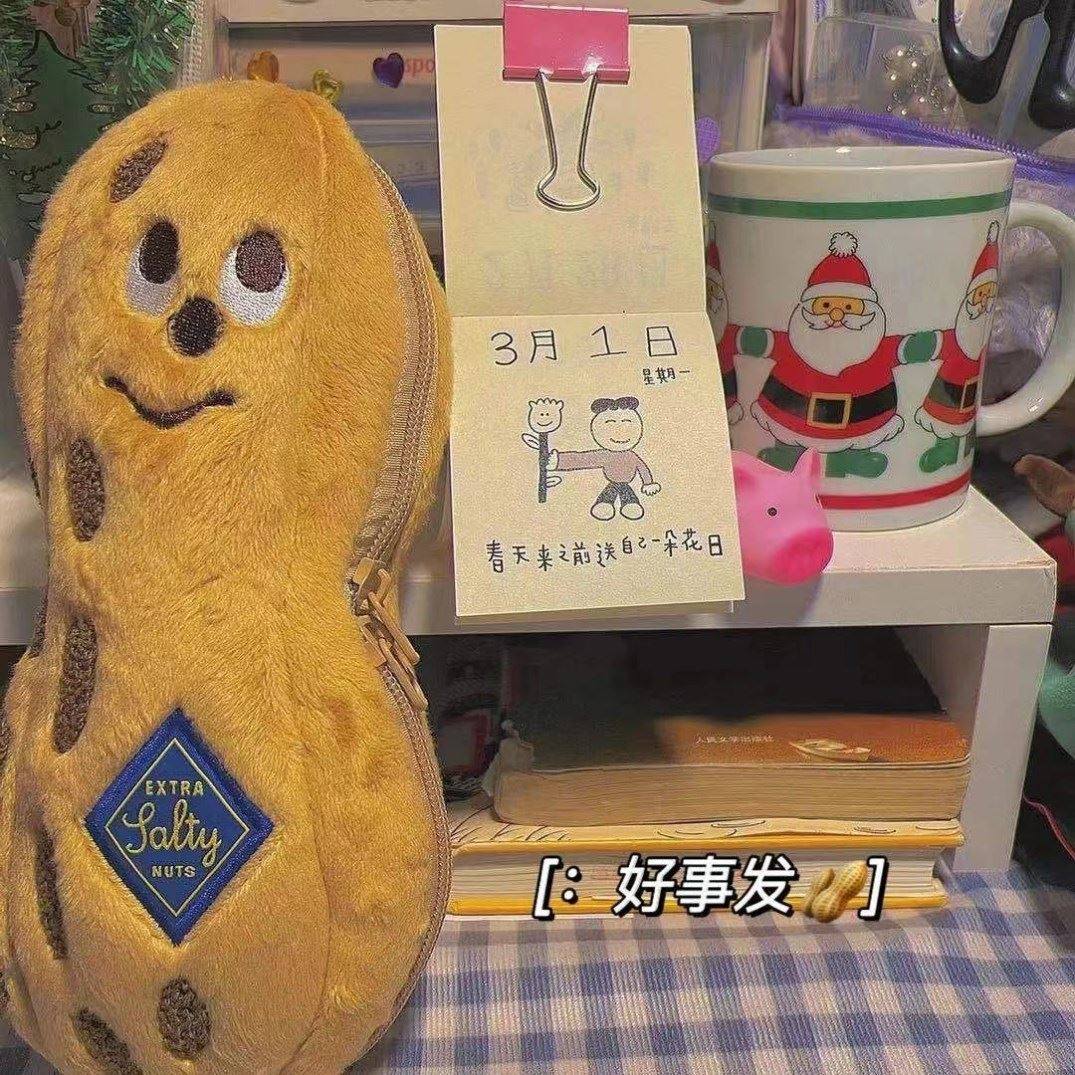 Japanese in Peanut Pen Bag Style Cartoon Cute plush StationFemale Personality Creative Pencil Box